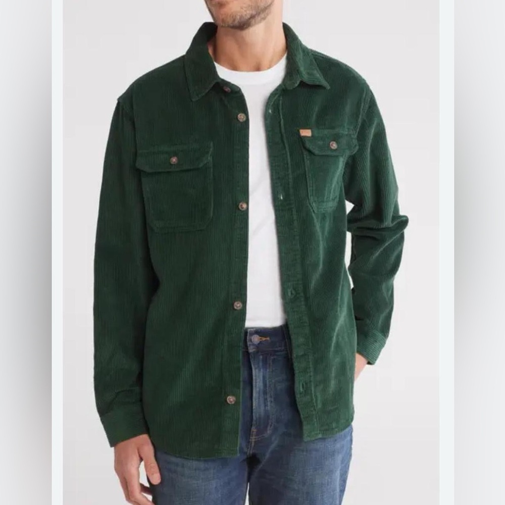 Buffalo David Bitton Forest Green Corduroy Shirt Jacket